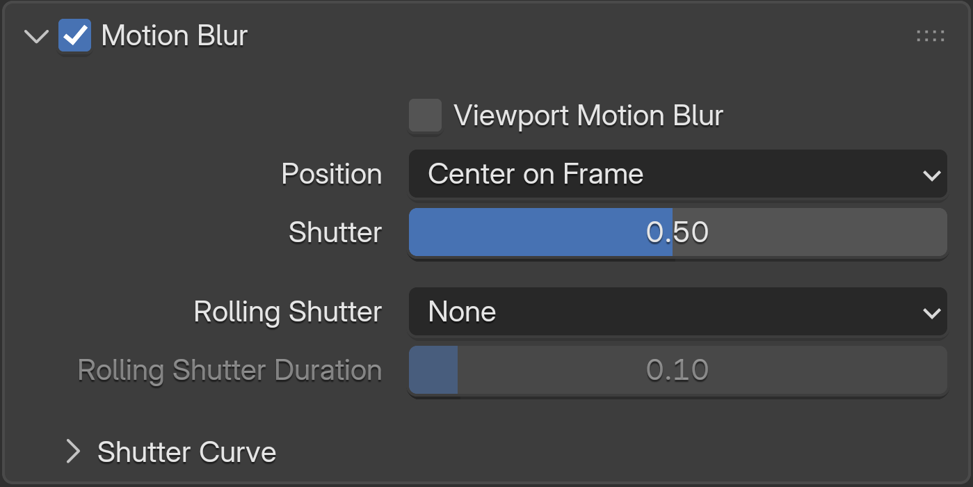 Cycles Motion Blur settings with the Viewport Motion Blur checkbox highlighted